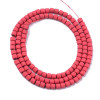 HT1161212 Lot 1 fil d'environ 125 perles Rondelles 3 par 3mm, Hématite peinte coloris Rose