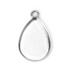 Supports de Pendentifs ACIER INOXYDABLE forme Goutte 14 par 10 mm
