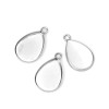 PS110113791 PAX 10 Supports de Pendentifs ACIER INOXYDABLE forme Goutte 14 par 10 mm