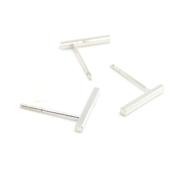 PS110134061Q PAX 6 Boucles d'oreille puce Tige et trou 13mm Cuivre coloris Argent Platine 18K