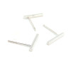 PS110134061Q PAX 6 Boucles d'oreille puce Tige et trou 13mm Cuivre coloris Argent Platine 18K