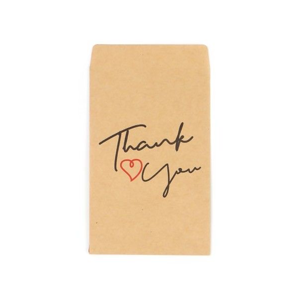 PS11452726 PAX 10 Emballages papier craft, Emballage Cadeau, Rectangle 12.5 cm, Thank you