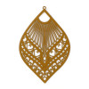 PS110102778 PAX 10 Estampes, pendentif filigrane, Eventail forme Goutte, Marquise  59mm métal Coloris Argent Platine
