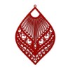 PS11738652 PAX 5 Estampes, pendentif filigrane, Eventail forme Goutte, Marquise  59mm métal Coloris Rouge