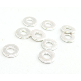 Perles intercalaires Rondelles 7 par 1mm métal couleur Argent Vif