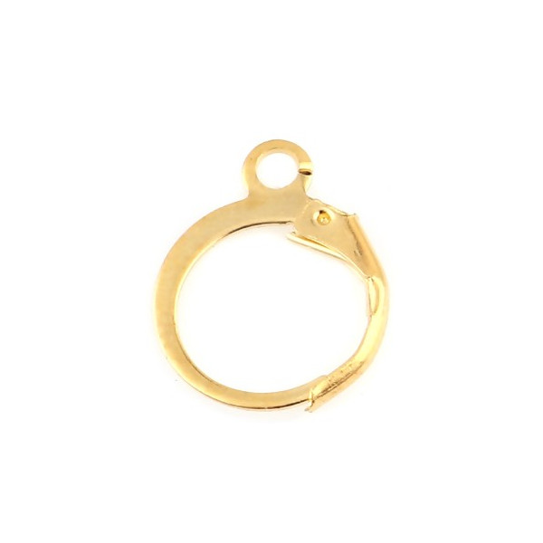 Boucle d'oreille dormeuses Cercle avec attache 13 mm Cuivre Coloris Doré