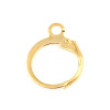 Boucle d'oreille dormeuses Cercle avec attache 13 mm Cuivre Coloris Doré