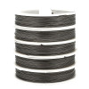 Bobines de 10 mètres, de FIL de Nylon et Acier Inoxydable, 0.45mm métal couleur Noir