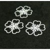 AE112177 Lot de 4 pendentifs filigrane Fleur de Sakura 17 mm Coloris Argent