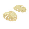H1018KC PAX de 5 Estampes Feuille Montsera 39mm Laiton coloris Doré