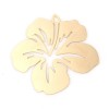 Estampes pendentif filigrane Fleur d' Hibiscus 20 mm cuivre Coloris Doré