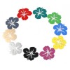 PS11752786 PAX 10 Estampes pendentif filigrane Fleur d' Hibiscus 20 mm cuivre Coloris Vert Emeraude