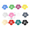 Estampes Pendentif Filigrane Fleur d’Hibiscus 20mm Cuivre Coloris Rose