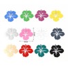 PS11752785 PAX 10 Estampes pendentif filigrane Fleur d' Hibiscus 20 mm cuivre Coloris Vert