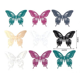 PS11752743 PAX 2 Estampes pendentif filigrane Papillon 44 mm cuivre Coloris Noir