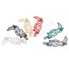 PS11752764 PAX 10 Estampes, pendentif filigrane, Toucan style Origami  27 mm cuivre Coloris Blanc