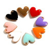 PS11754218 PAX 4 pendentifs Coeur style emaillé 10 mm Blanc metal couleur Doré