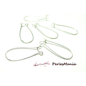 Boucles d'oreille Dormeuses 24x11mm – Métal Argent Vif