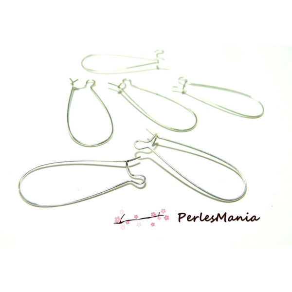 Boucles d'oreille Dormeuses 24x11mm – Métal Argent Vif