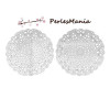 2 ESTAMPES FILIGRANE AJOUREES DENTELLE 50mm ACIER INOXYDABLE ( S1165989 )