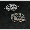 Connecteurs Fleur de Lotus 23mm – Acier Inoxydable Argenté