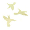 Estampes, pendentif  Colibri, Oiseau mouche 23 par 22 mm, coloris Doré