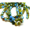 HK16606F Environ 23 perles Agate Bicolore Facettée 8mm Coloris 09