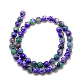 HK16606F Environ 23 perles Agate Bicolore Facettée 8mm Coloris 11