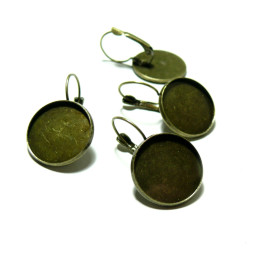 Dormeuses Boucles d'Oreilles 18mm – Laiton Bronze