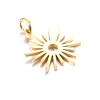 Pendentif Soleil avec anneau 14 mm Doré en Acier Inoxydable 304 pour bijoux raffinés