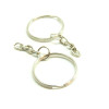 Porte Clés, Porte Clefs 24mm métal couleur Argent Platine Avec Chaine