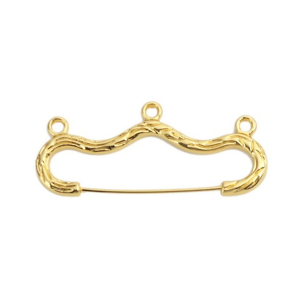 PS110221507 PAX 4 Broches 3 anneaux 46 mm métal coloris Doré