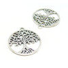 Breloques Pendentifs ARBRE dans Cercle metal couleur Argent Antique