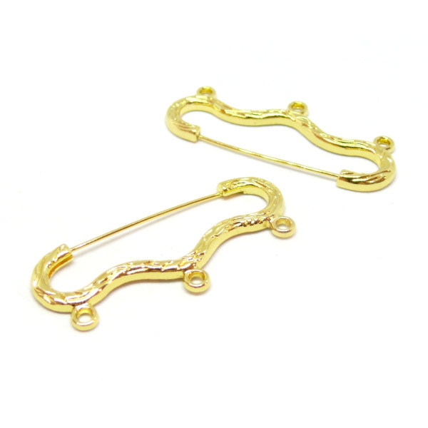 Broches métal coloris Doré