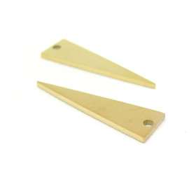 Pendentifs Forme Géométrique Triangle 25 mm en Acier Inoxydable 201 plaque OR 18KT pour bijoux raffinés