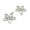 Pendentifs Forme Fleur 5 pétales 16 mm en Acier Inoxydable 201 coloris Argent pour bijoux raffinés