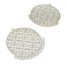 HS001011P PAX 4 Pendentifs, Multiconnecteurs, Chandeliers  Mandala, 32mm, Laiton couleur Argent Platine