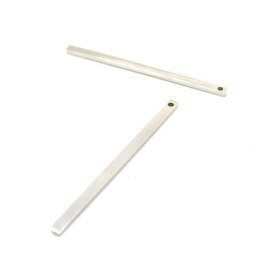 Pendentifs Forme Geométrique Tige Rectangle 34.5 mm en Acier Inoxydable 201 coloris Argent pour bijoux raffinés