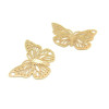 HS001004KC PAX 10 Pendentifs, Connecteur Papillons 19mm, Laiton couleur Doré