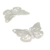 Pendentifs Connecteurs Papillons 19mm – Laiton Argent Platine