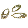 Pendentifs Ovale forme Futuriste 45 mm, métal couleur Bronze