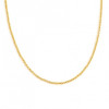 Collier, Chaine 46 cm, maille fine 1,8 par 1,7 mm, Cuivre Plaqué Or 18KT