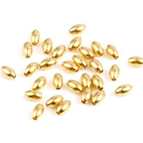 PS11747002  PAX 5 Perles Intercalaires - Oblong 5 par 3 mm - cuivre Plaqué Or 18KT