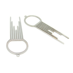 Pendentifs,  Forme Géométrique Art Déco 56 mm Acier Inoxydable couleur Argent