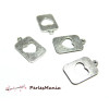 10 pendentifs breloques 2Y6506 RECTANGLE COEUR 12x20x1mm Vieil argent 