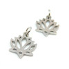 Pendentifs avec anneau, Yoga, Fleur de Lotus 12 mm Acier Inoxydable couleur Argent