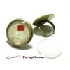 8 pièces: 4 imposante bague 20mm ref 27555 Bronze anneau normal et 4 cabochons
