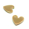 pendentifs Coeur style emaillé 10 mm Café au Lait metal couleur Doré
