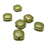 Perles intercalaires, Carre avec picots 10mm, métal couleur BRONZE, pour création de bijoux