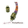 Coupelles Embouts Tube Coeur 16x10mm Bronze